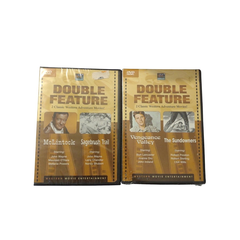Lot Of 2 Western Adventures Dvds John Wayne Burt Lancaster Robert Preston